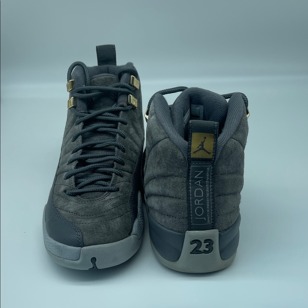 Jordan Kids Gray  and Gold Sneakers